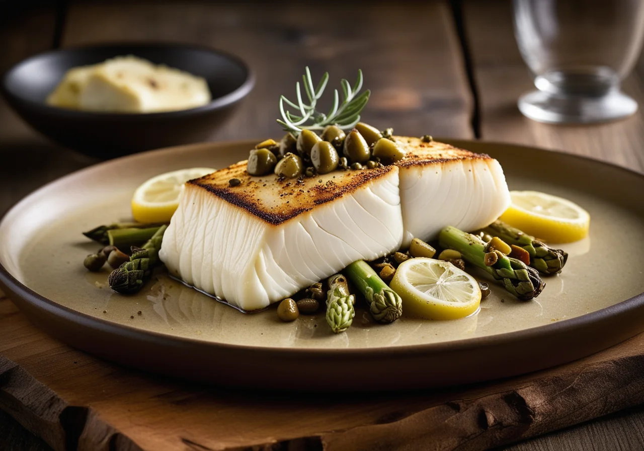 Halibut Fillet with Artichokes