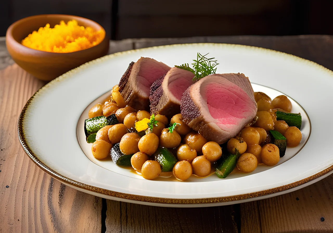 Saffron Chickpeas with Lamb