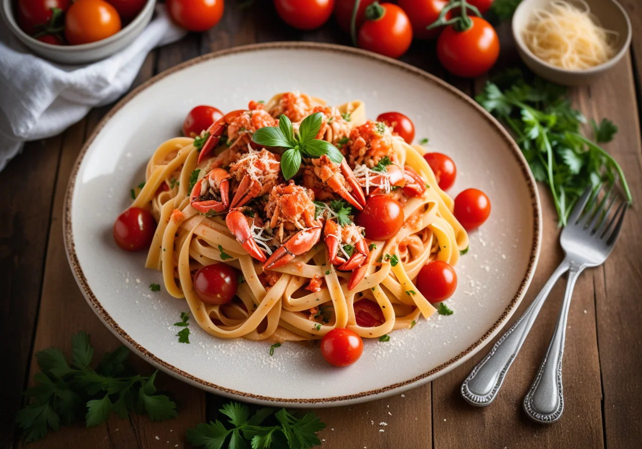 Pasta with Crab Sauce