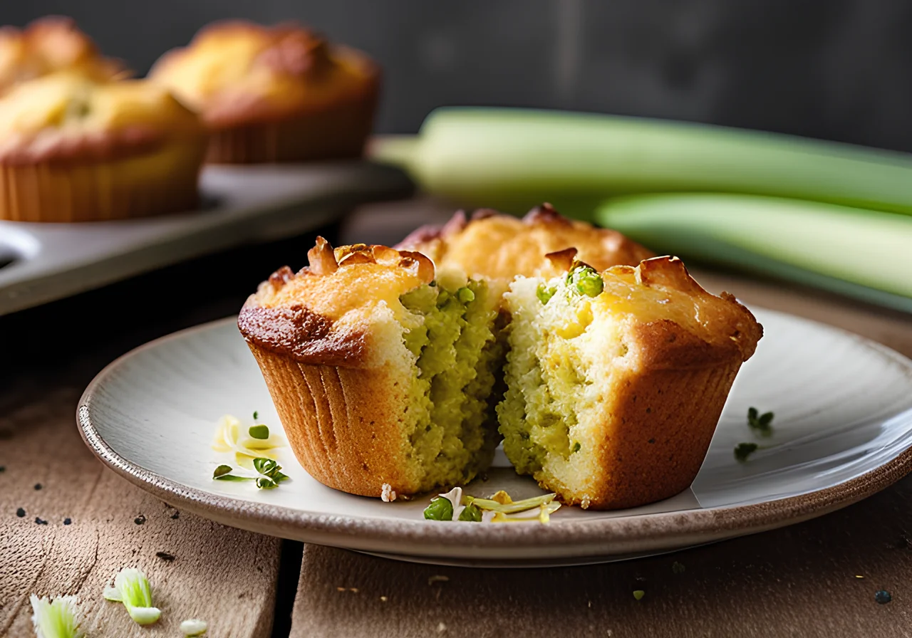 Cheese Muffins with Leek