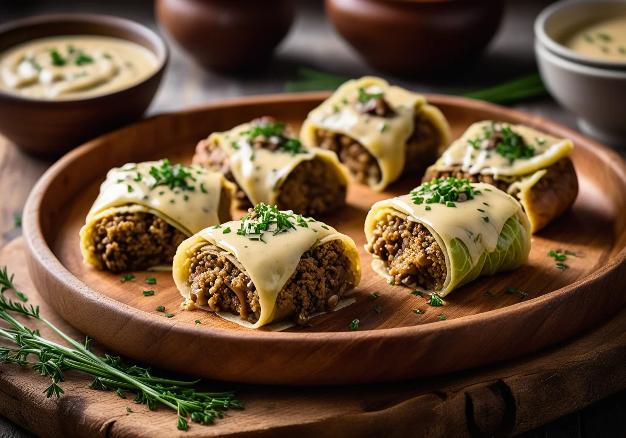 Cabbage Rolls with Millet