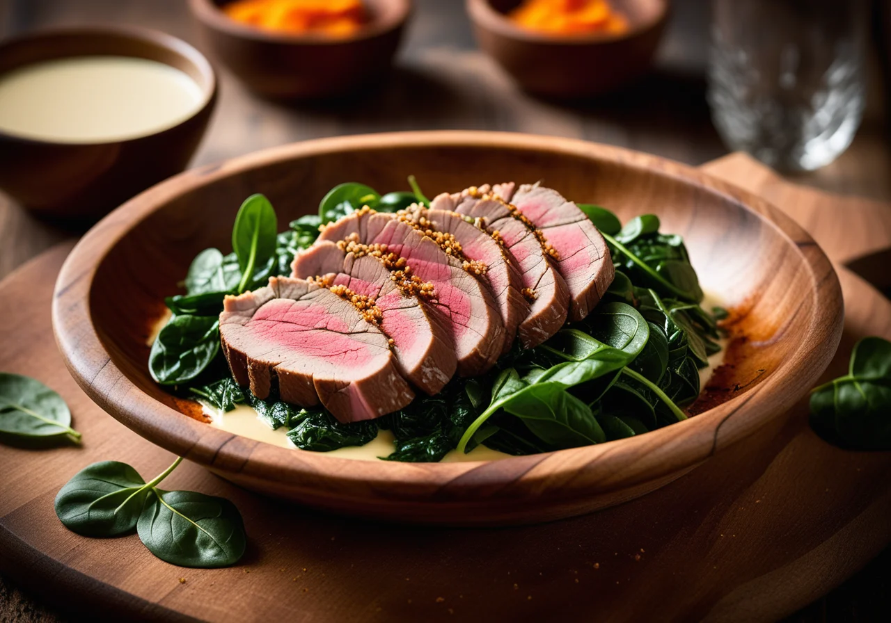 Veal with Spinach