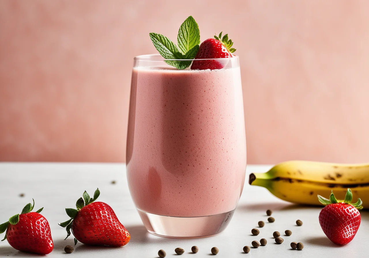 Banana-Strawberry Soy Smoothie