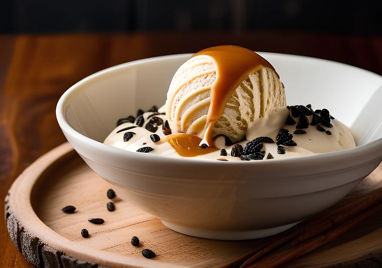 Sesame Vanilla Ice Cream