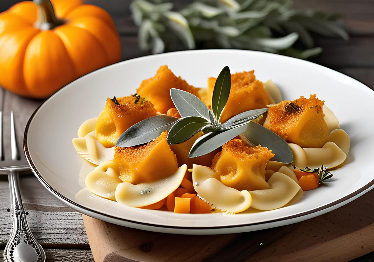 Tortellini Casserole with Pumpkin