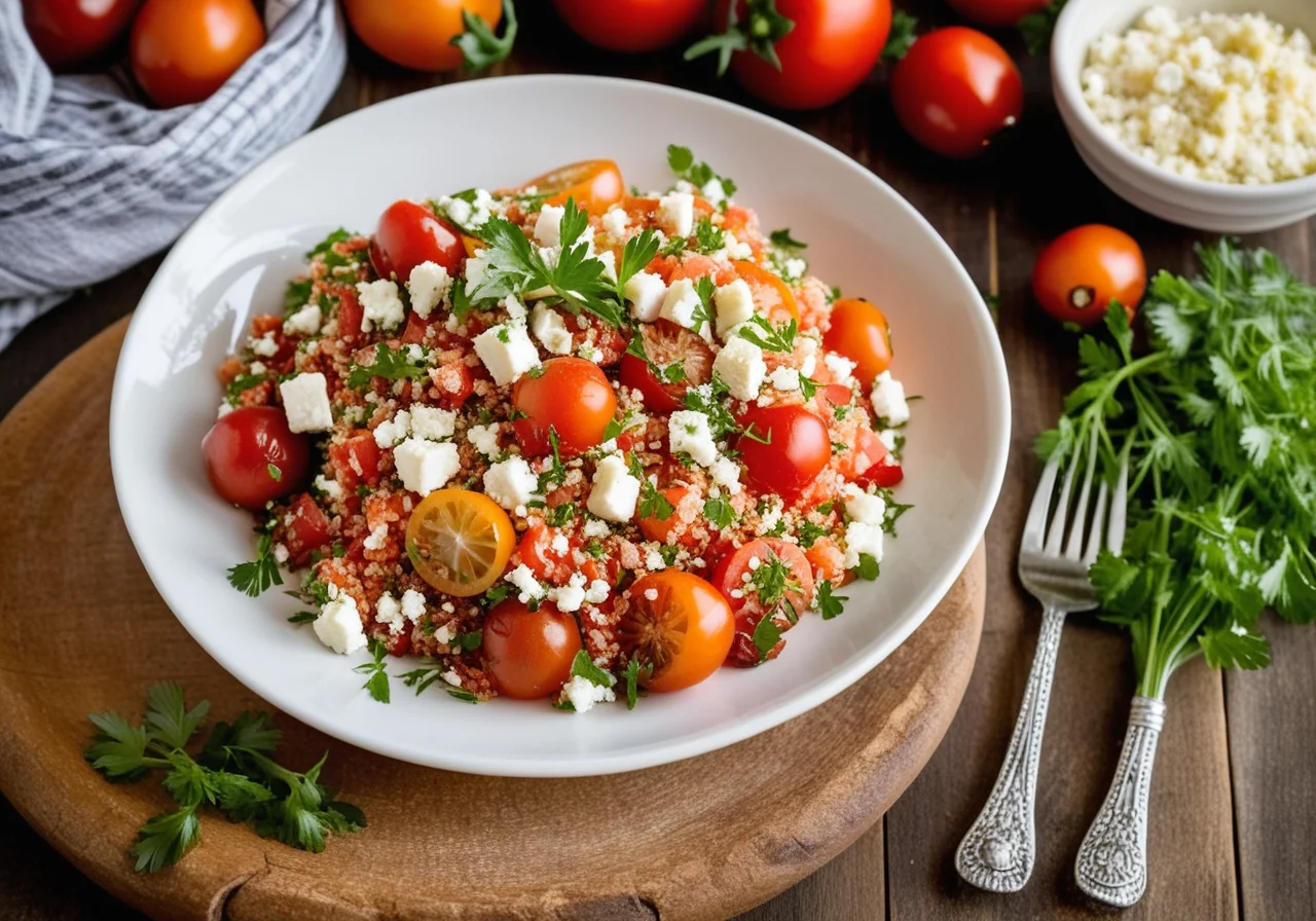 Bulgur Tomato Salad with Feta