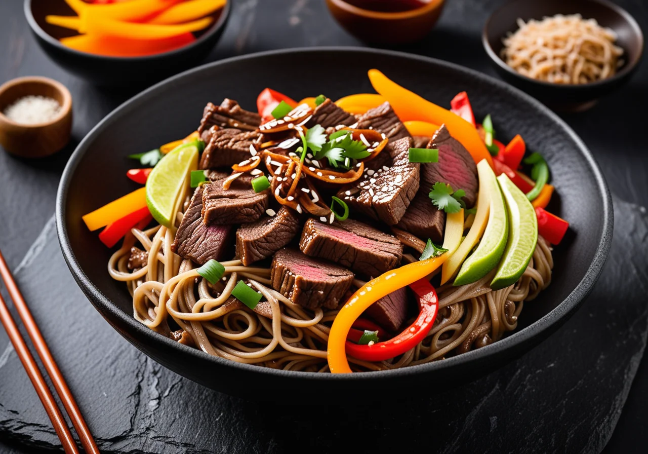 Beef and Vegetable Stir-Fry with Noodles