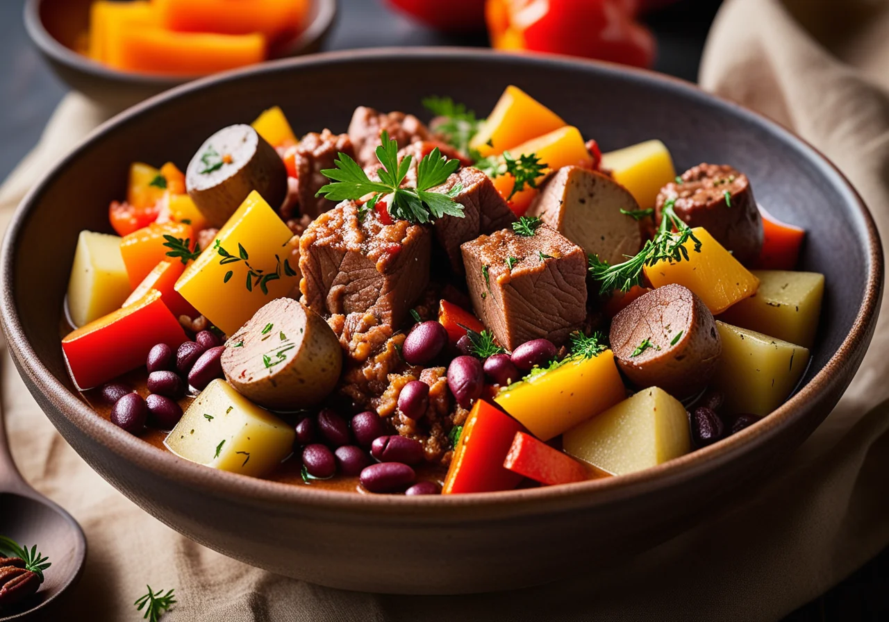 Straw Duck Vegetable Goulash