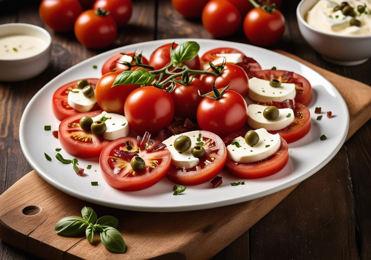 Tomato-Mozzarella with Bacon