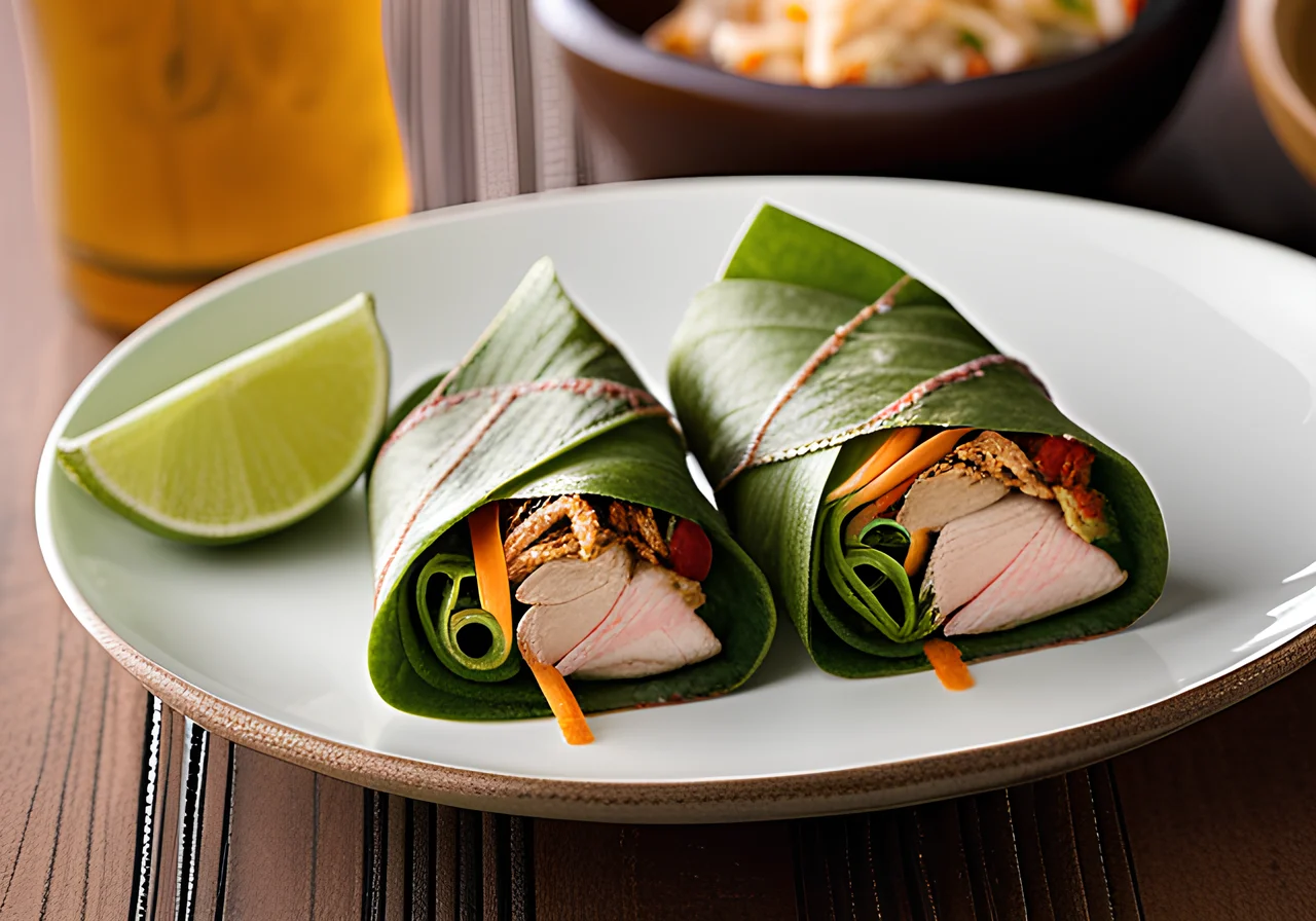 Thai-Style Wrap with Turkey and Lime Beer Vinaigrette