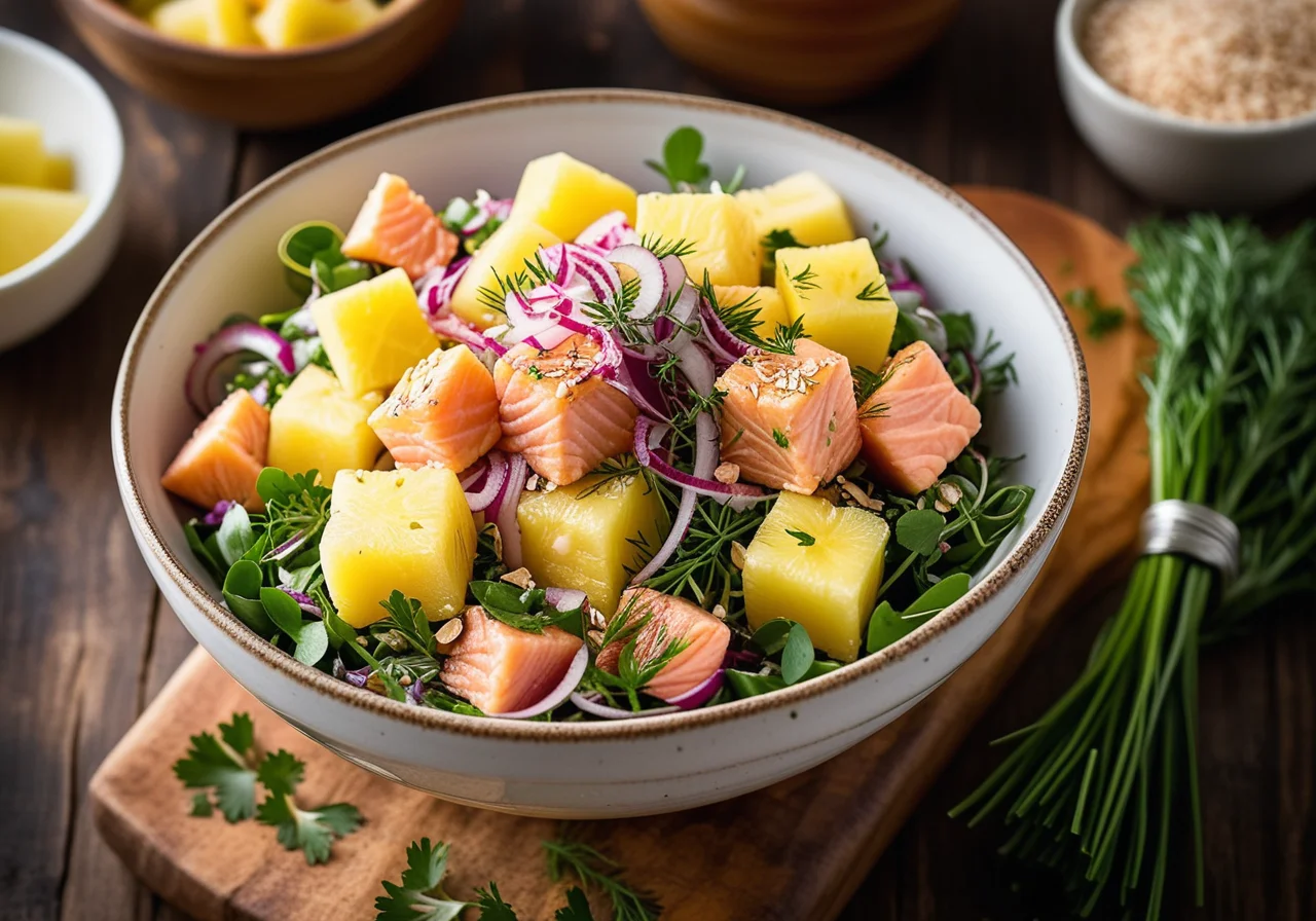 Pineapple Salmon Salad