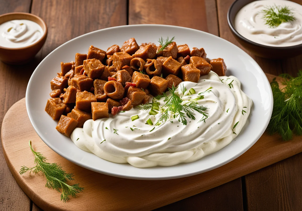 Turkey Goulash with Cucumbers and Yogurt