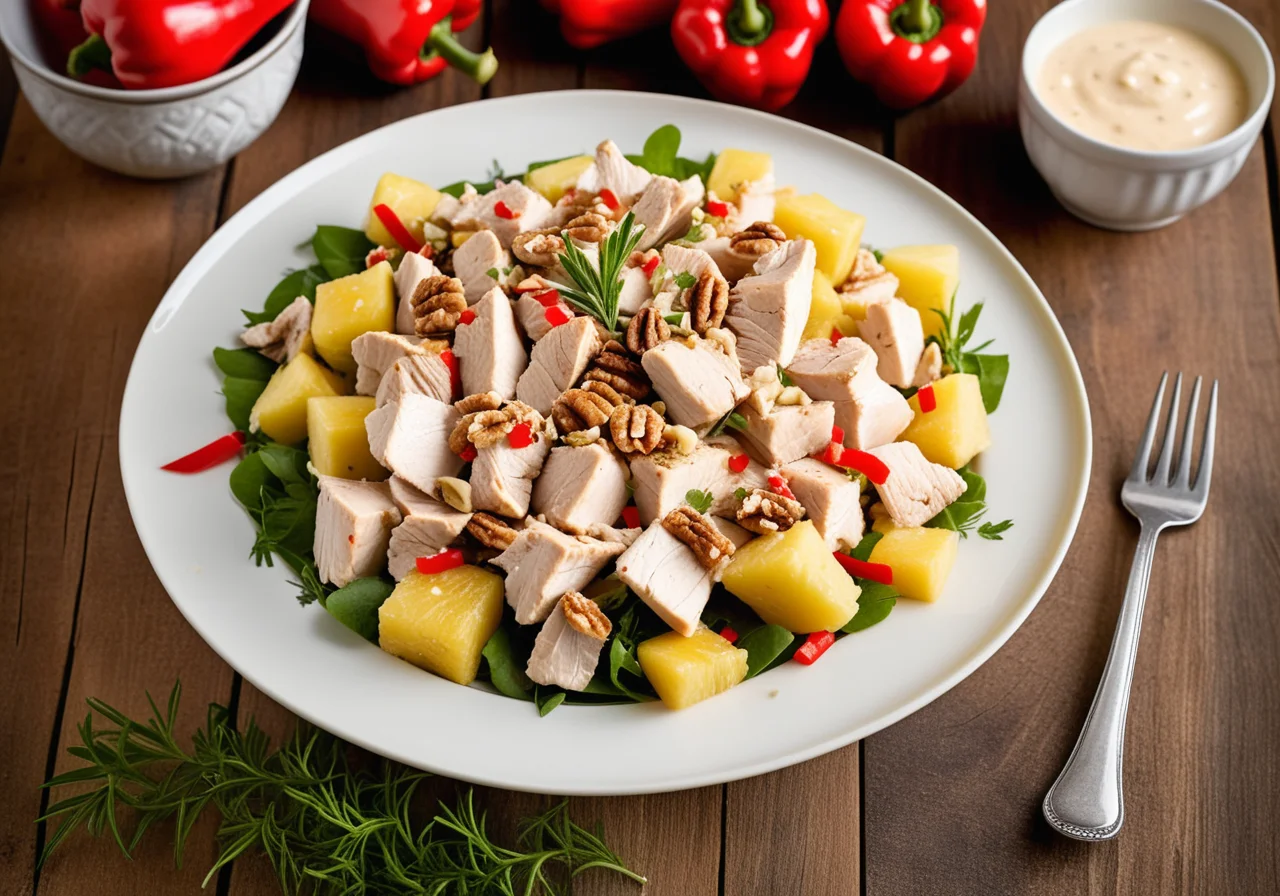 Chicken Salad with Pineapple and Red Pepper
