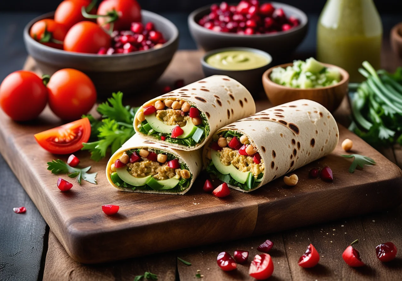 Wraps with Chickpea Cream