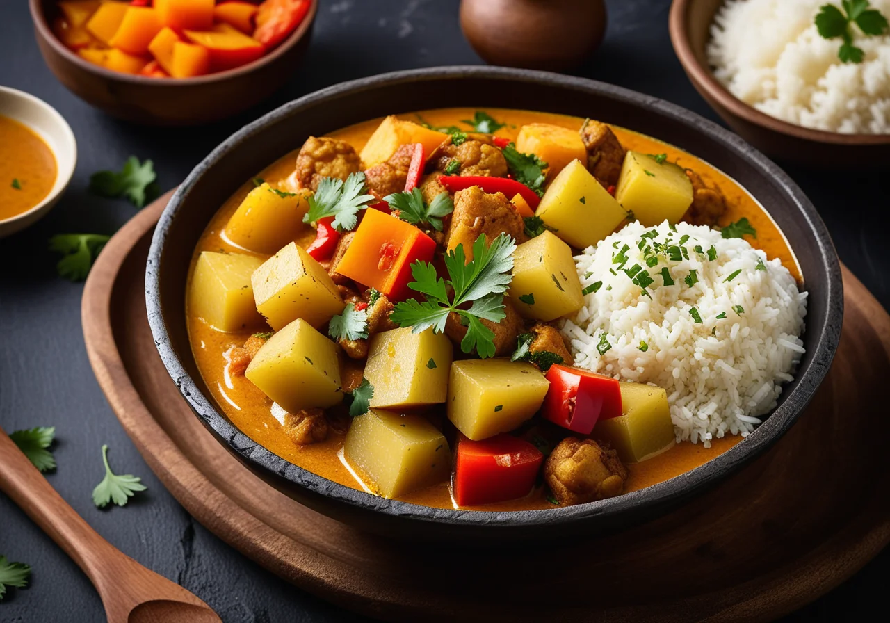 Indian Vegetable Potato Stew with Coriander
