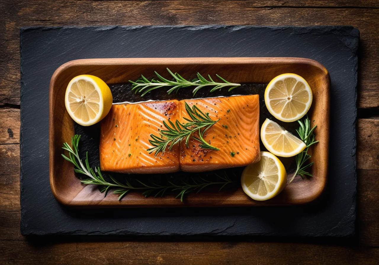 Salmon Fillet with Saffron Butter