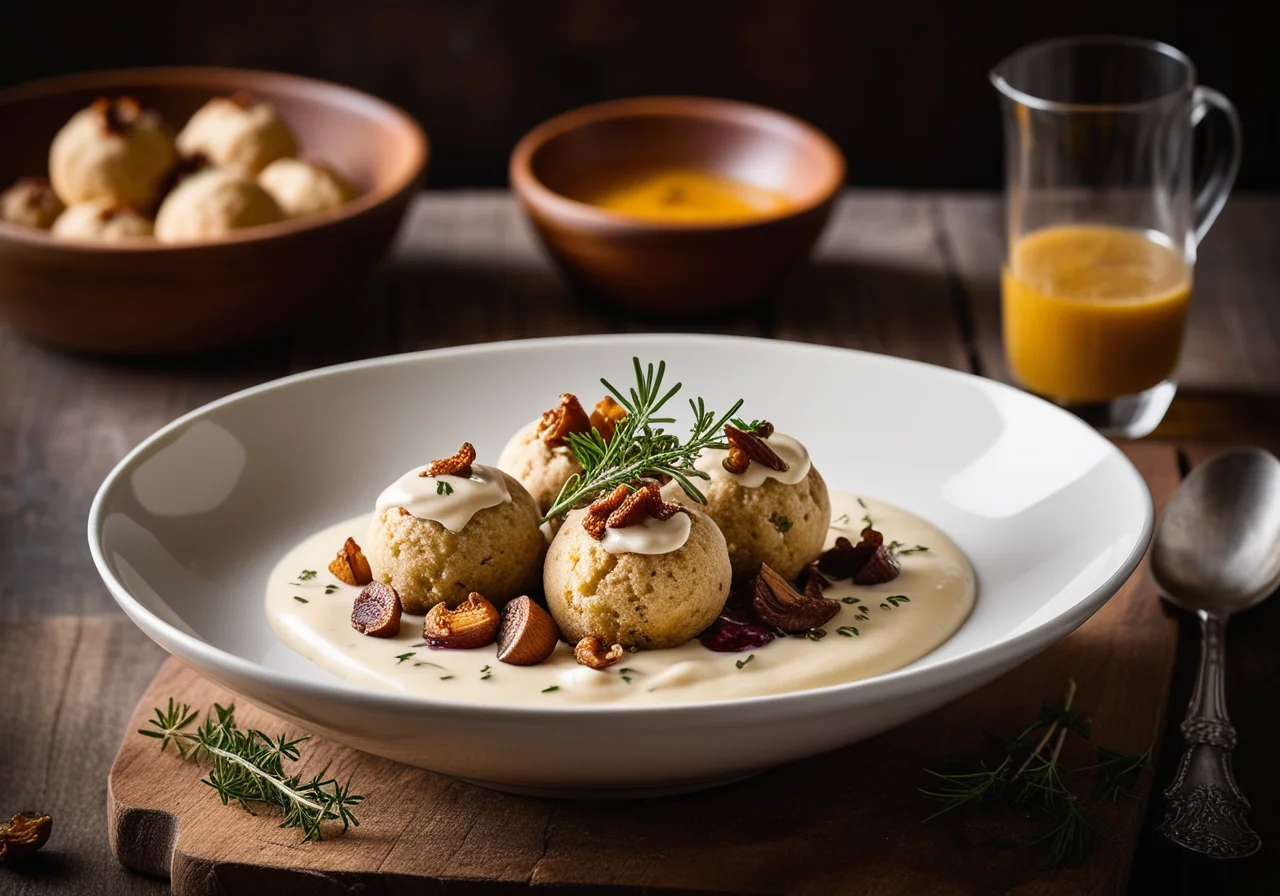 Creamy Chanterelle Dumplings