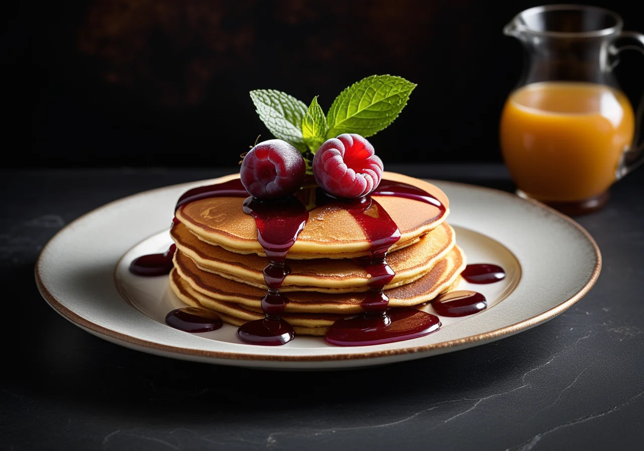 Pancakes with Mirabelle Compote