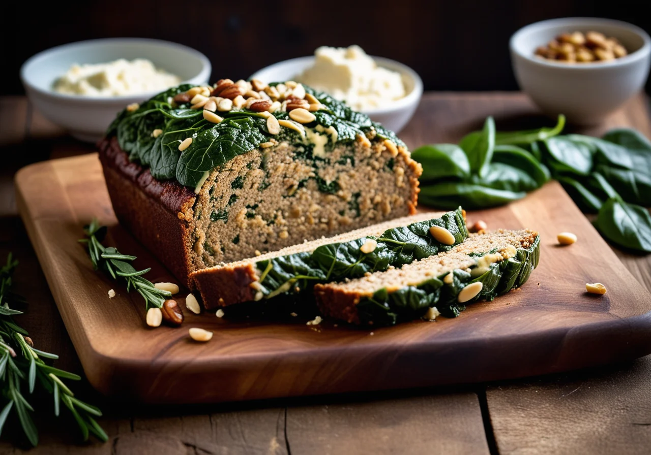 Stuffed Meatloaf with Spinach