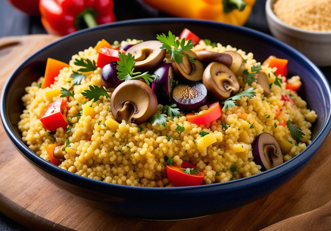 Vegetable Couscous with Mushrooms