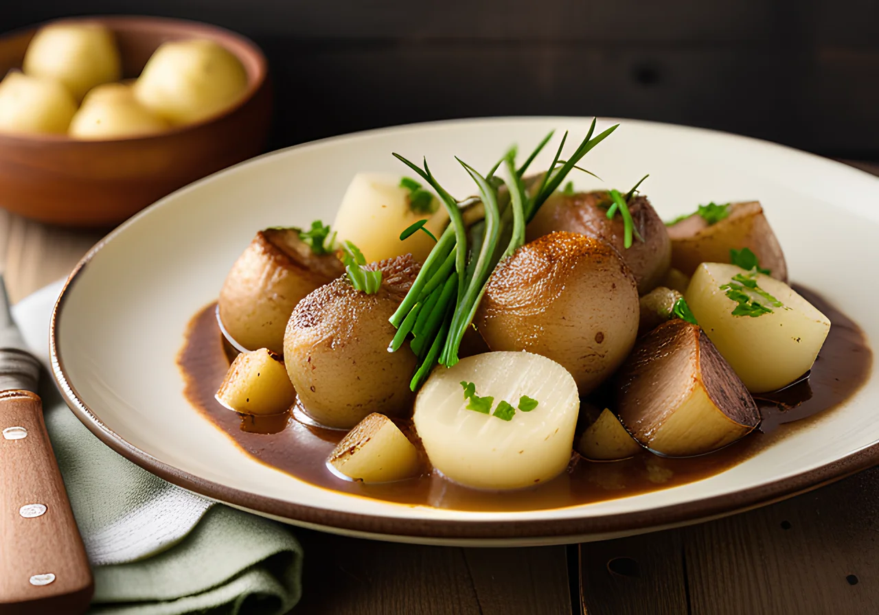 Turnip and Potato Vegetable with Lamb