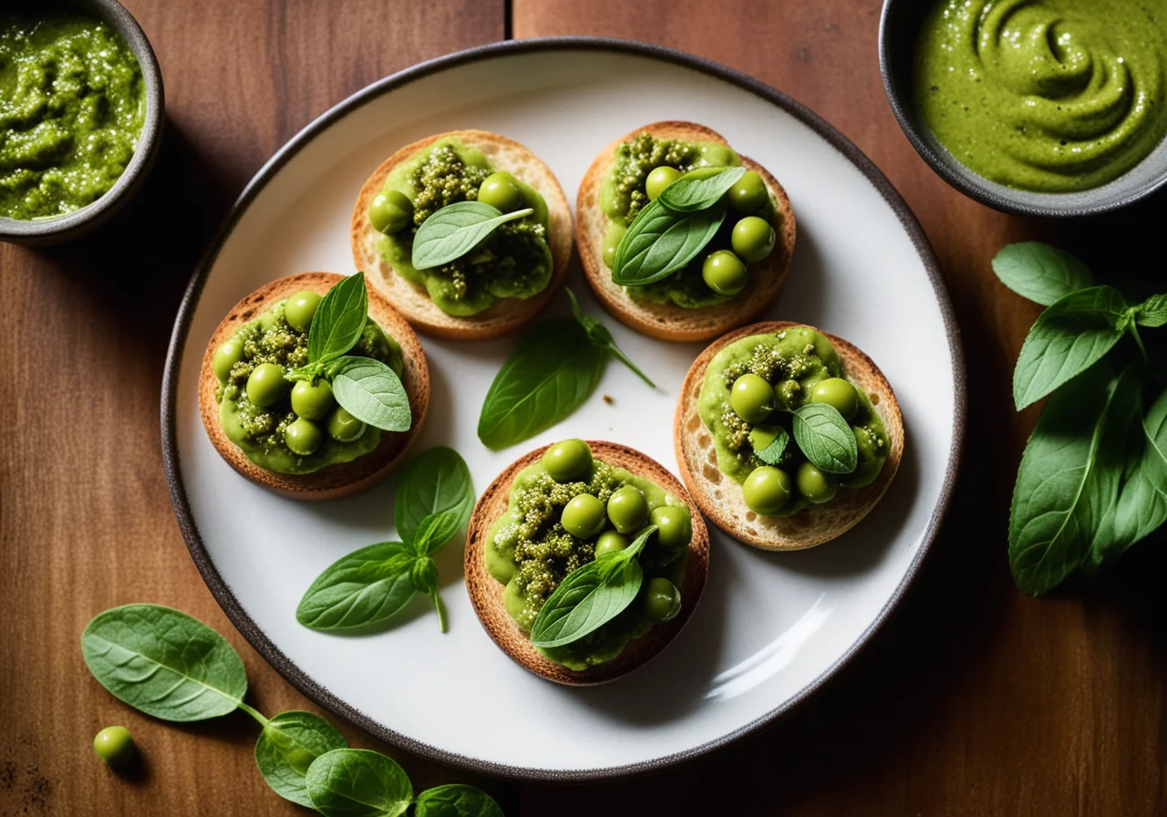 Pea Crostini