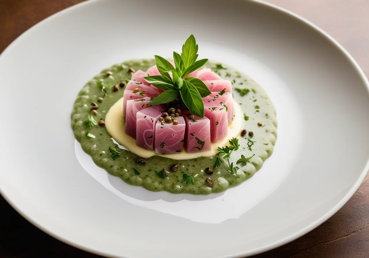 Squid Tartare with Herb Sauce