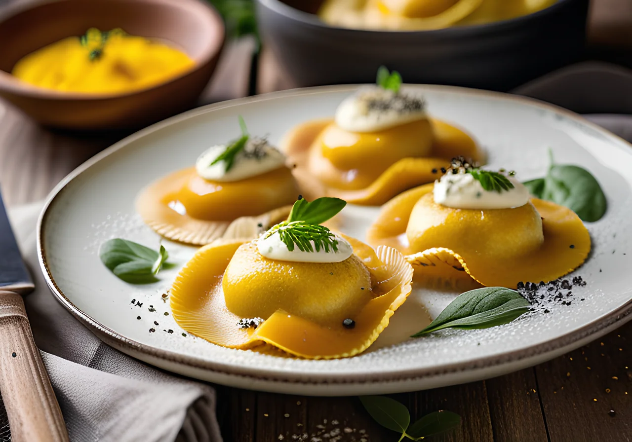 Beetroot Ravioli with Poppy Seed Butter