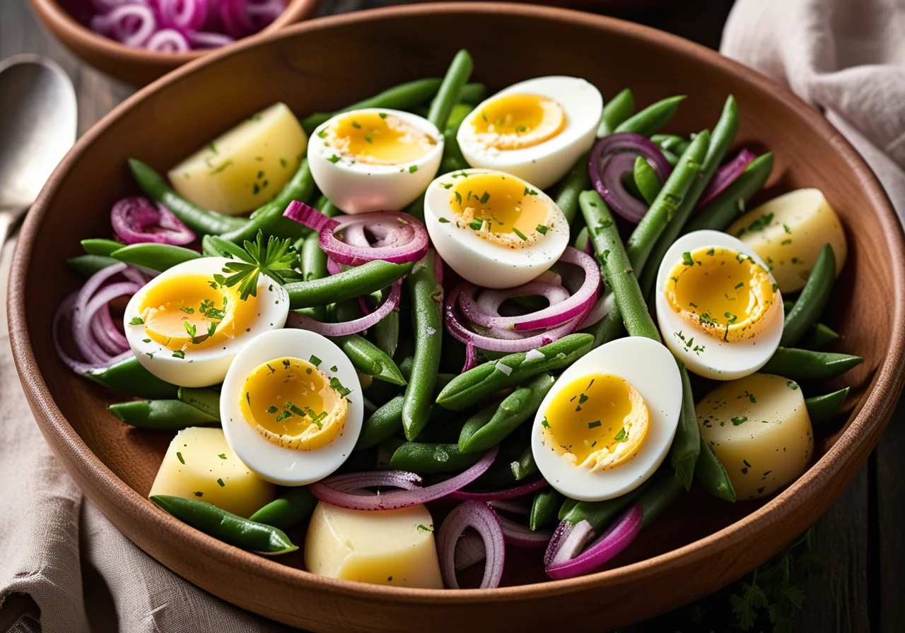 Potato Egg Salad with Red Onions