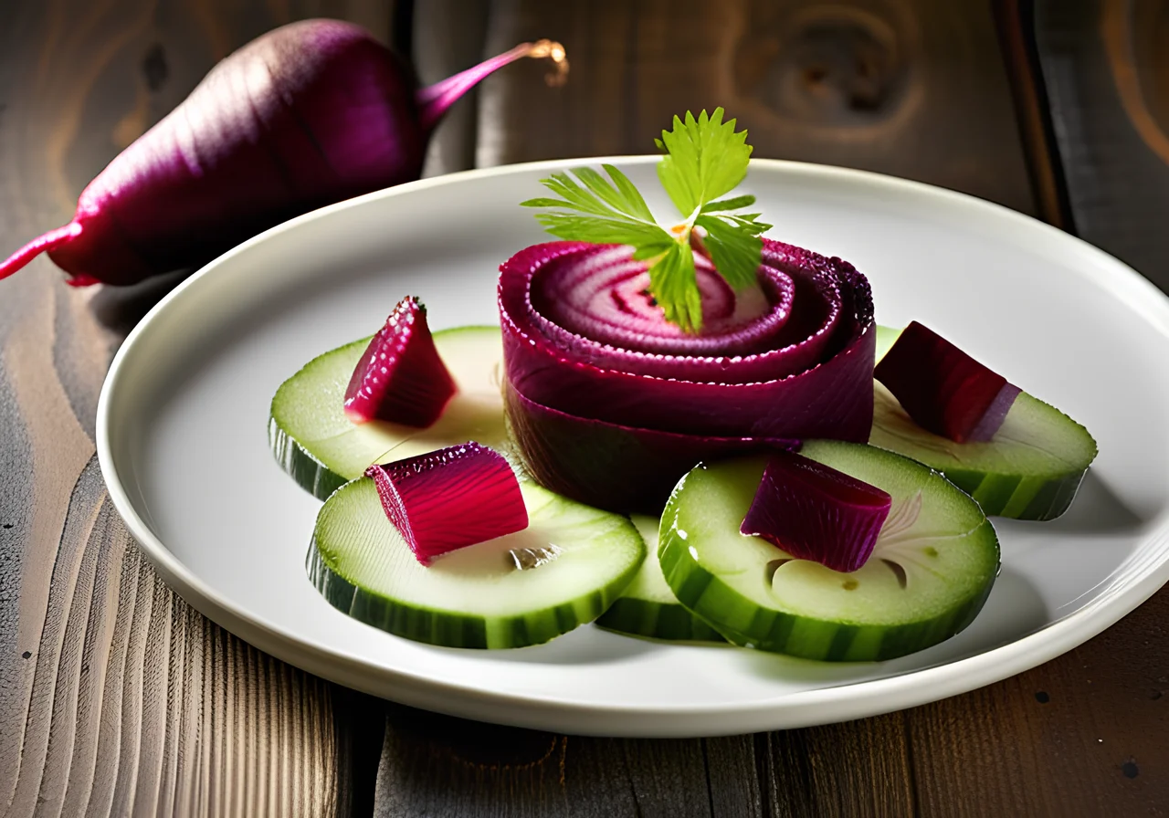 Salty Herring with Beetroot