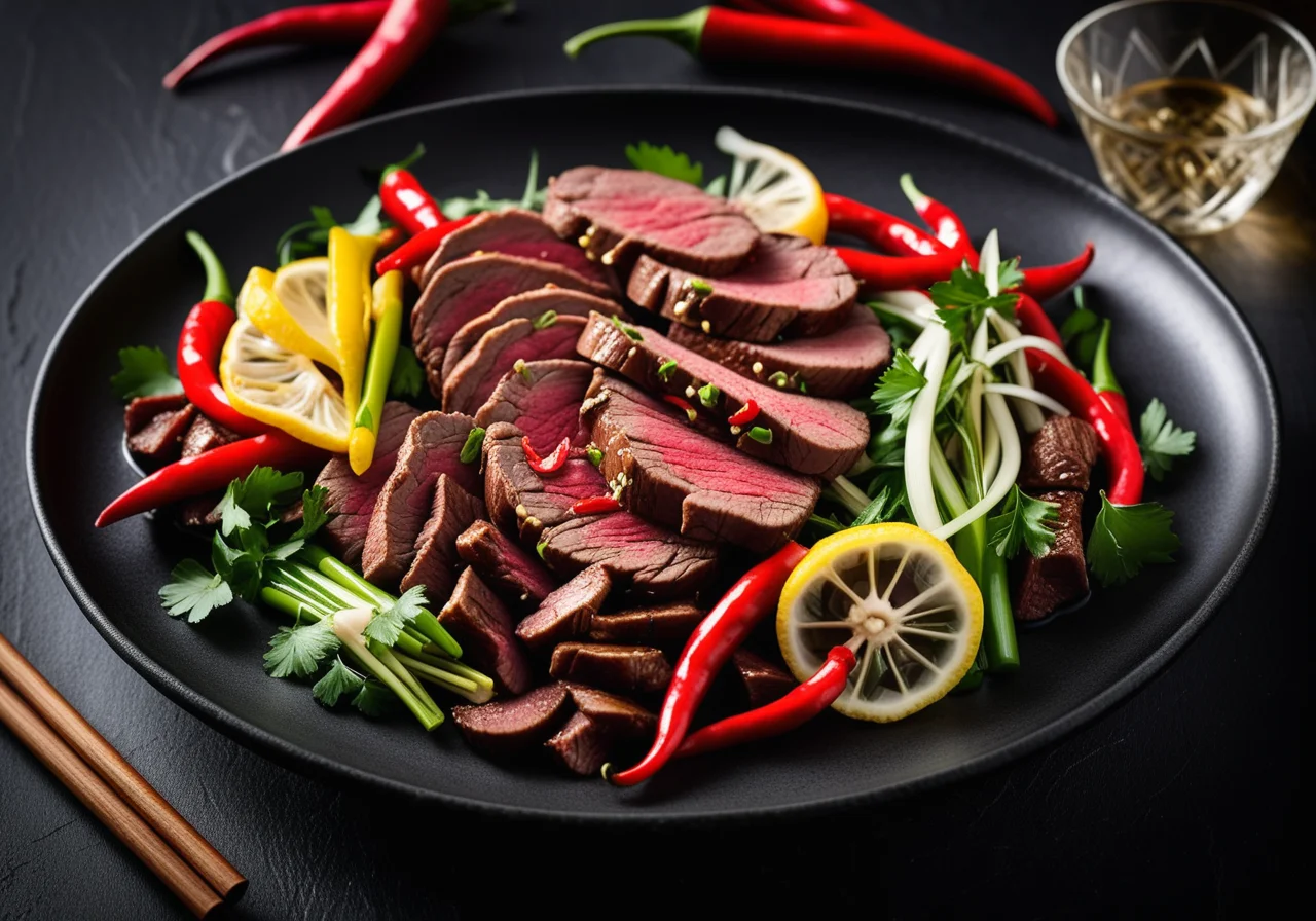 Rindfleisch-Shiitake-Wok