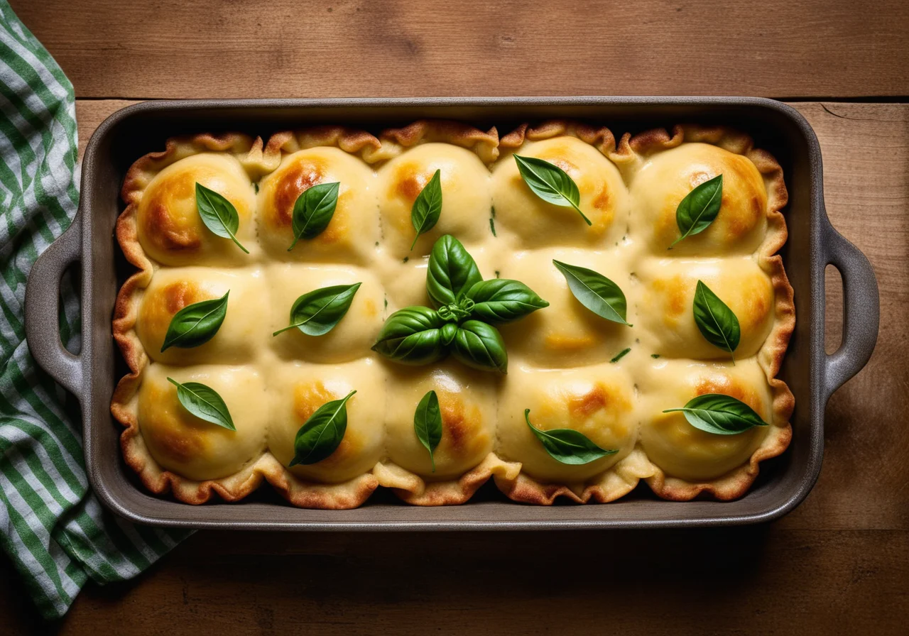 Potato and Pepper Dumpling Gratin