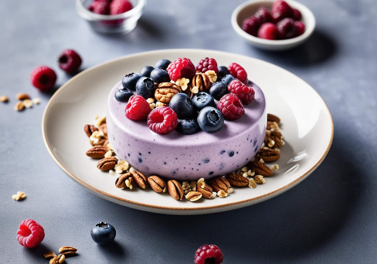 Healthy Blueberry Quark with Flaxseed Oil