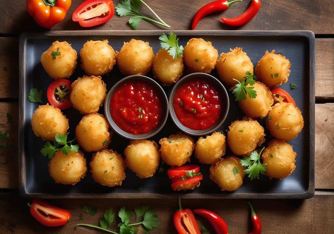 Ground Meat Tempura with Salsa