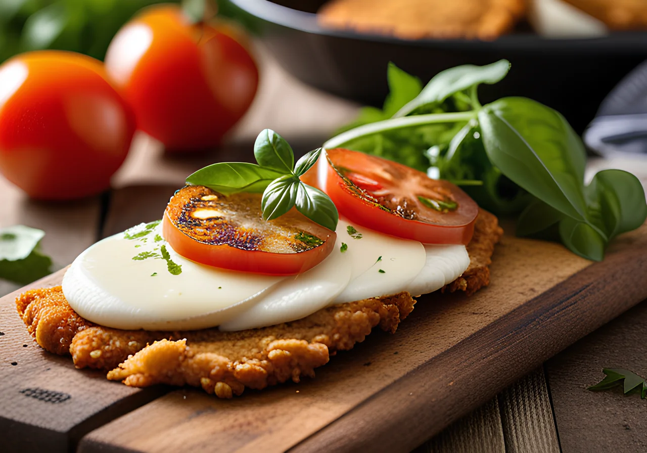 Turkey Schnitzel with Tomato-Mozzarella Topping