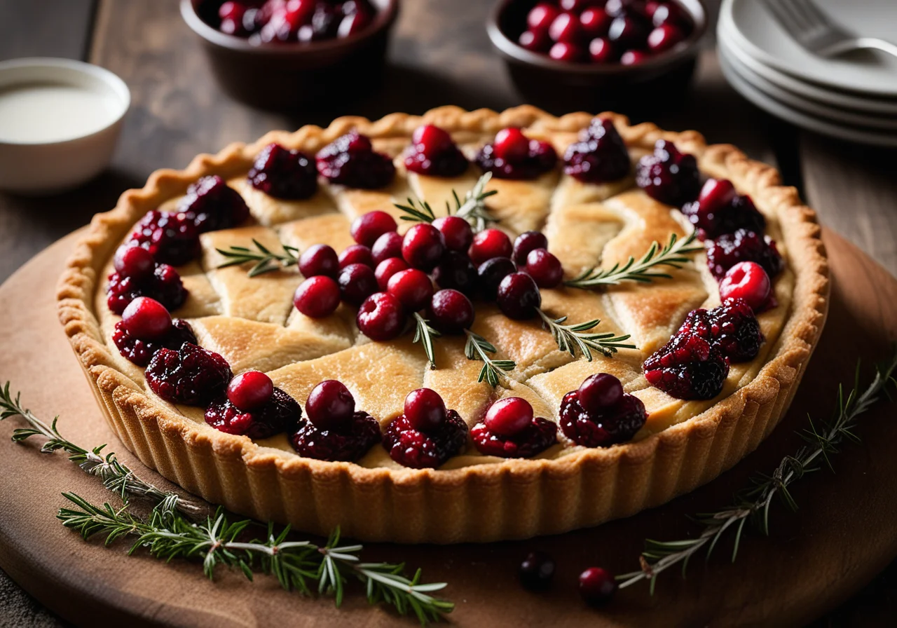 Pie with Turkey and Cranberries