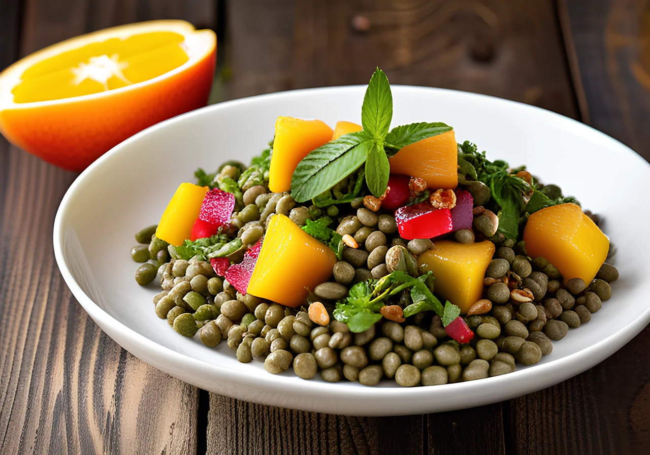 Lentil Salad with Mango