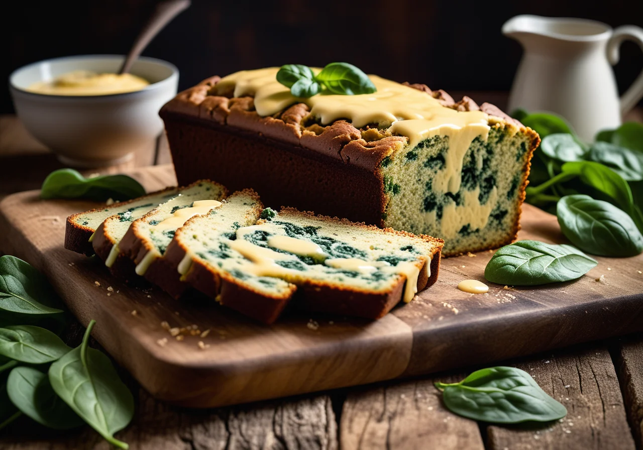 Spicy Spinach Cake