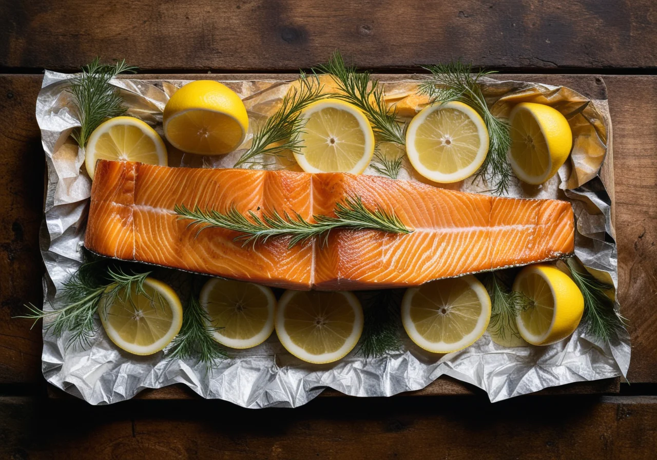 Salmon Trout Wrapped in Foil