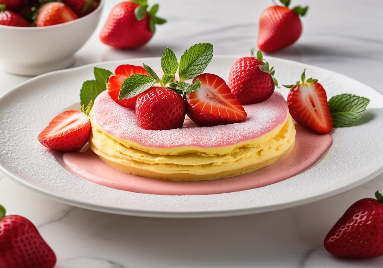 Foam Omelette with Strawberries