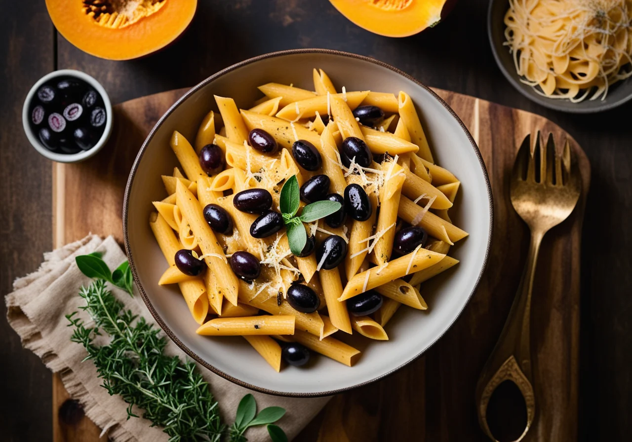 Pumpkin Sauerkraut Penne