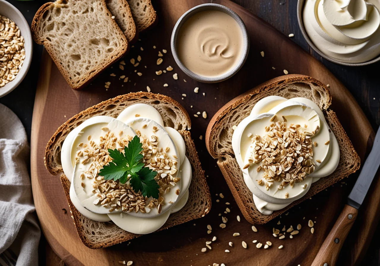 Farm Bread with Cheese and Sesame