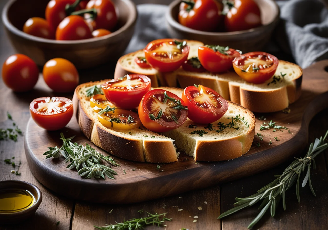 Garlic Bread with Roasted Tomatoes