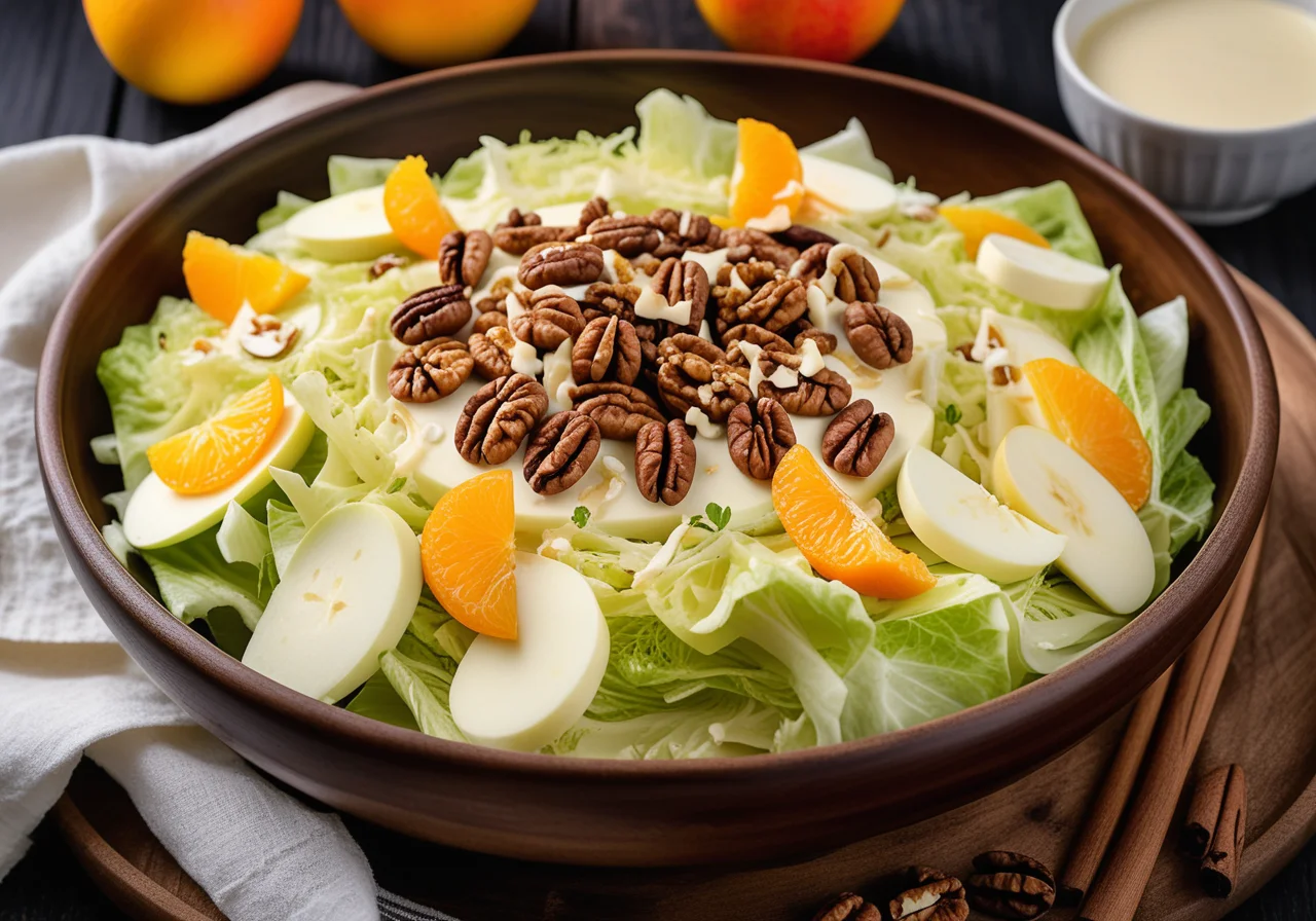 Chinese Cabbage Apple Salad with Camembert