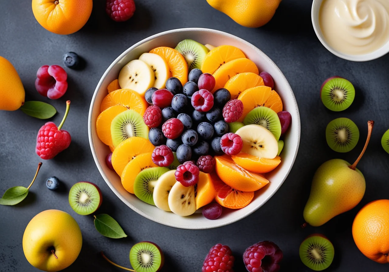 Fruit Salad with Vanilla Yogurt