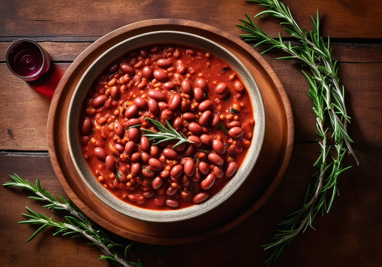 Thick Beans with Tomato Sauce and Rosemary