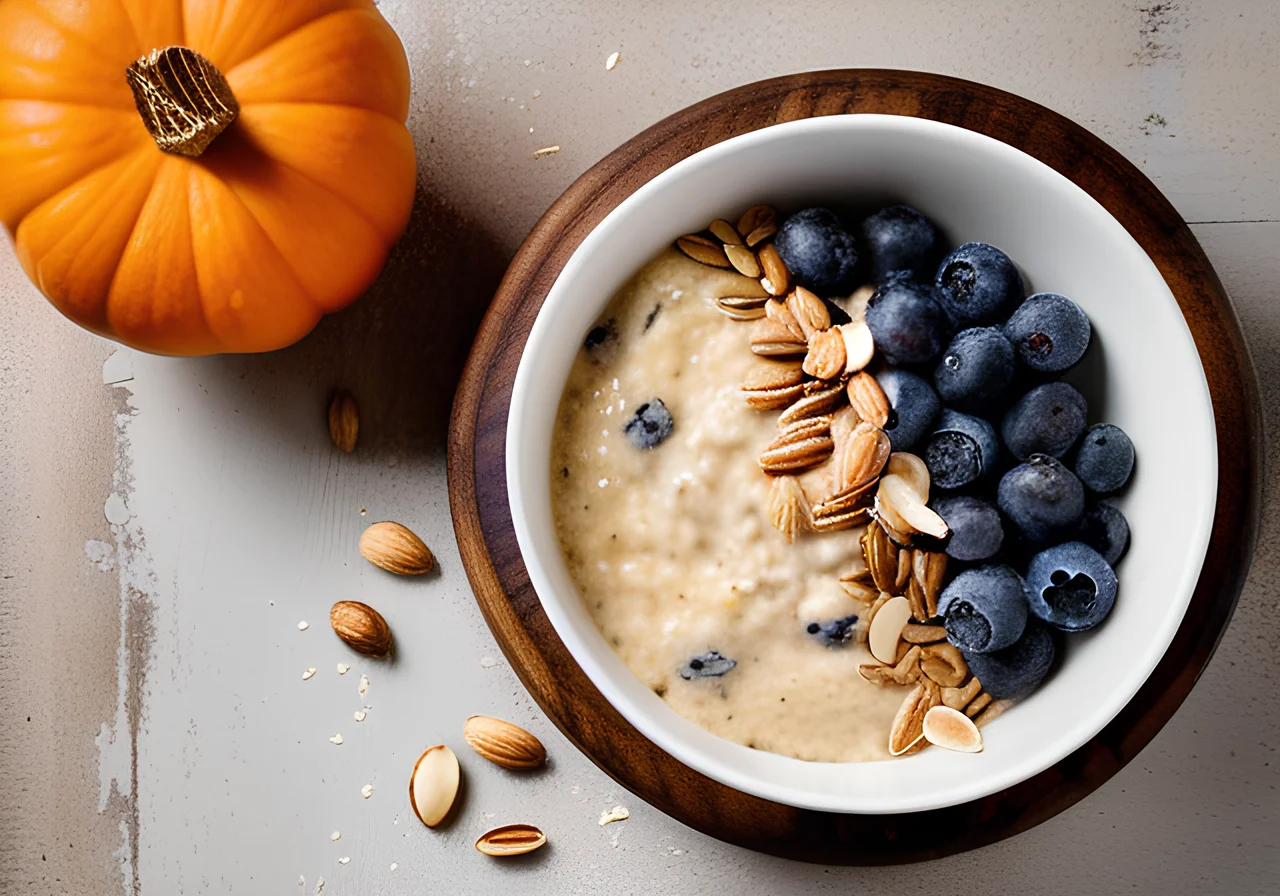 Overnight Oats with Blueberries and Coconut