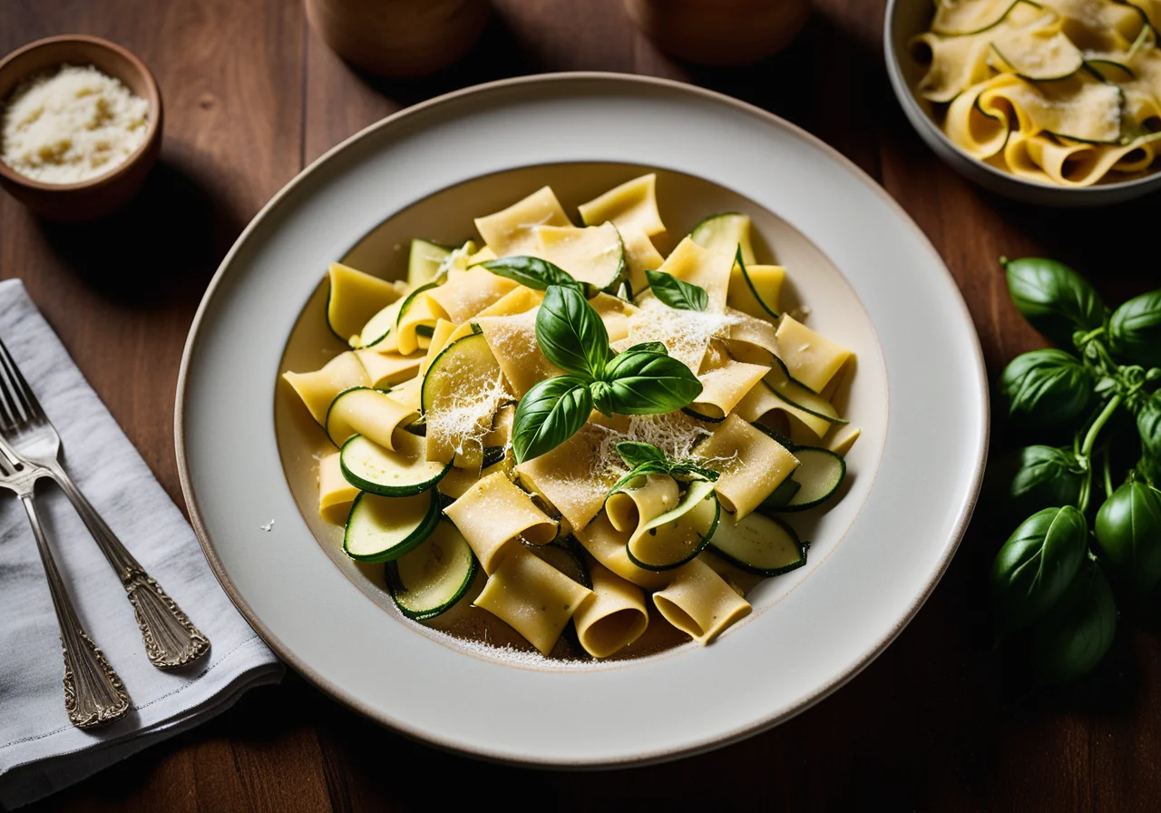 Pappardelle with Zucchini and Parmesan