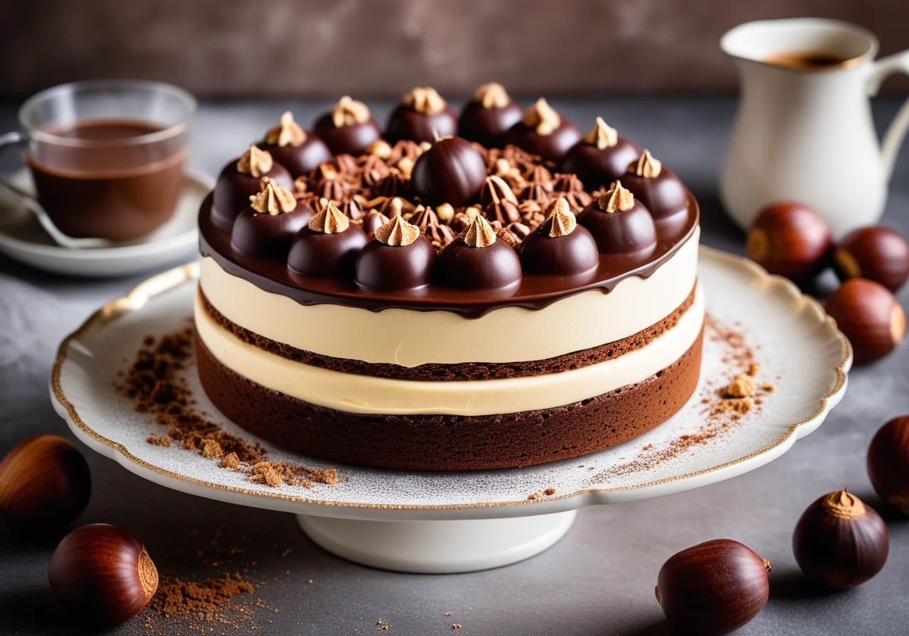 Chocolate Sponge with Chestnut Cream