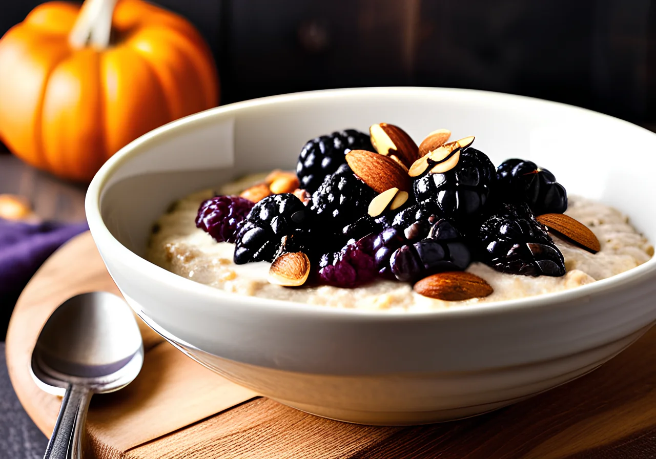 Keto Porridge with Blackberries